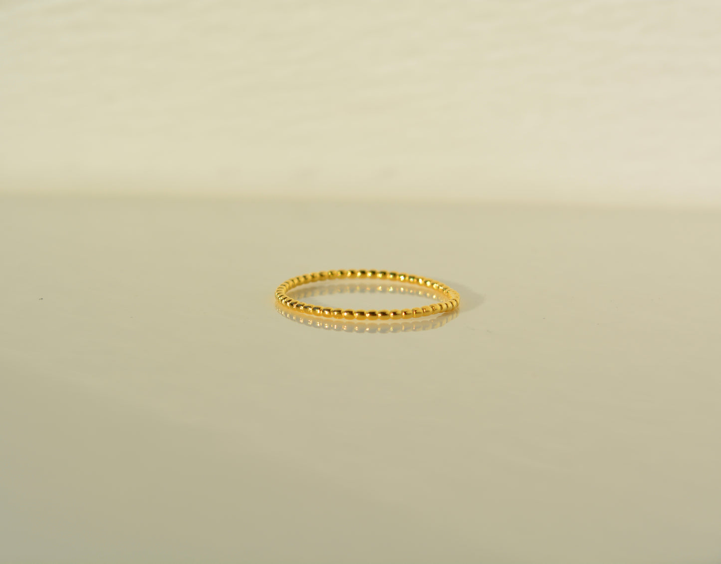 Gold Bead Stacker Ring