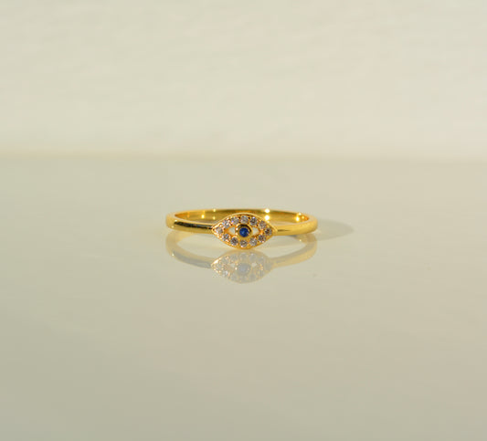 Gold Evil eye ring