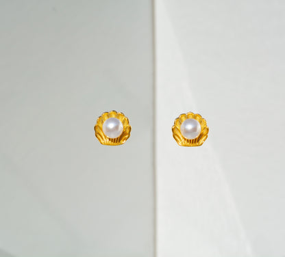 Calico Pearl stud Earrings